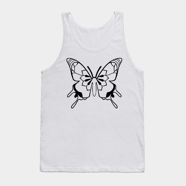 Art Butterfly Tank Top by Design Anbay